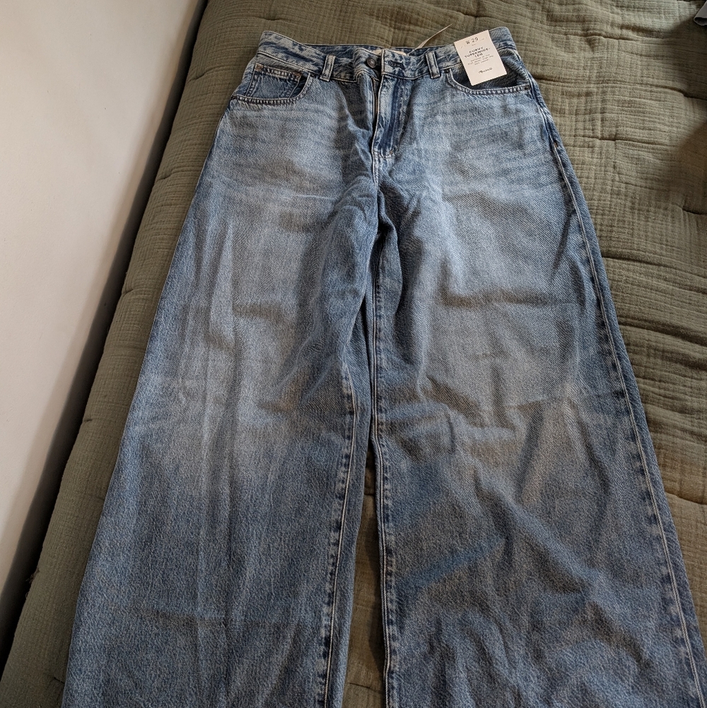 Madewell Light Wash Wide Leg Jeans